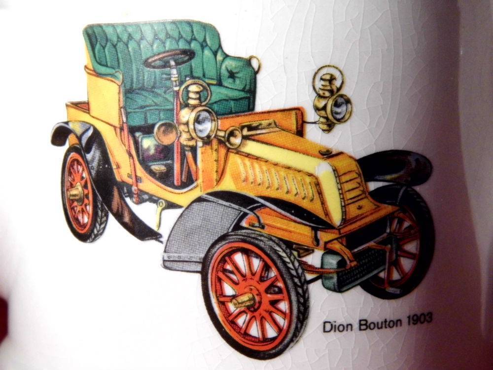 Pot barbier coiffeur savon barbe blaireau vintage voiture dion bouton 1903
