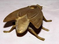 Cendrier mouche bronze vide poche vintage antiquité