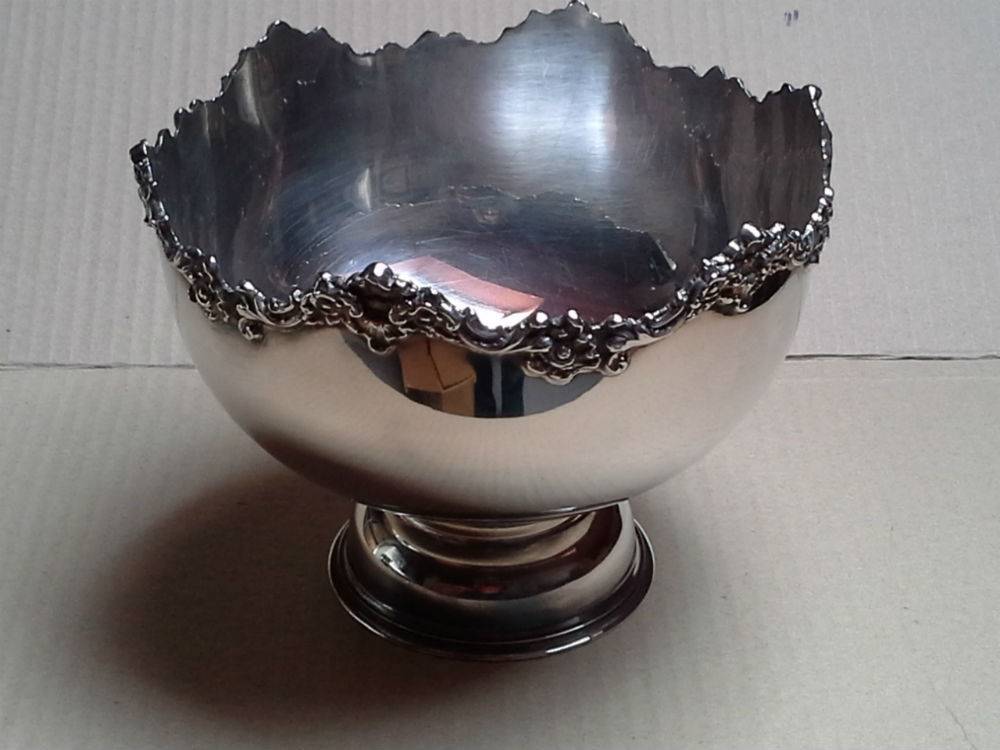 SILVER PLATE PUNCH BOWL PAR WHITBY PLATE WORKS LONDON