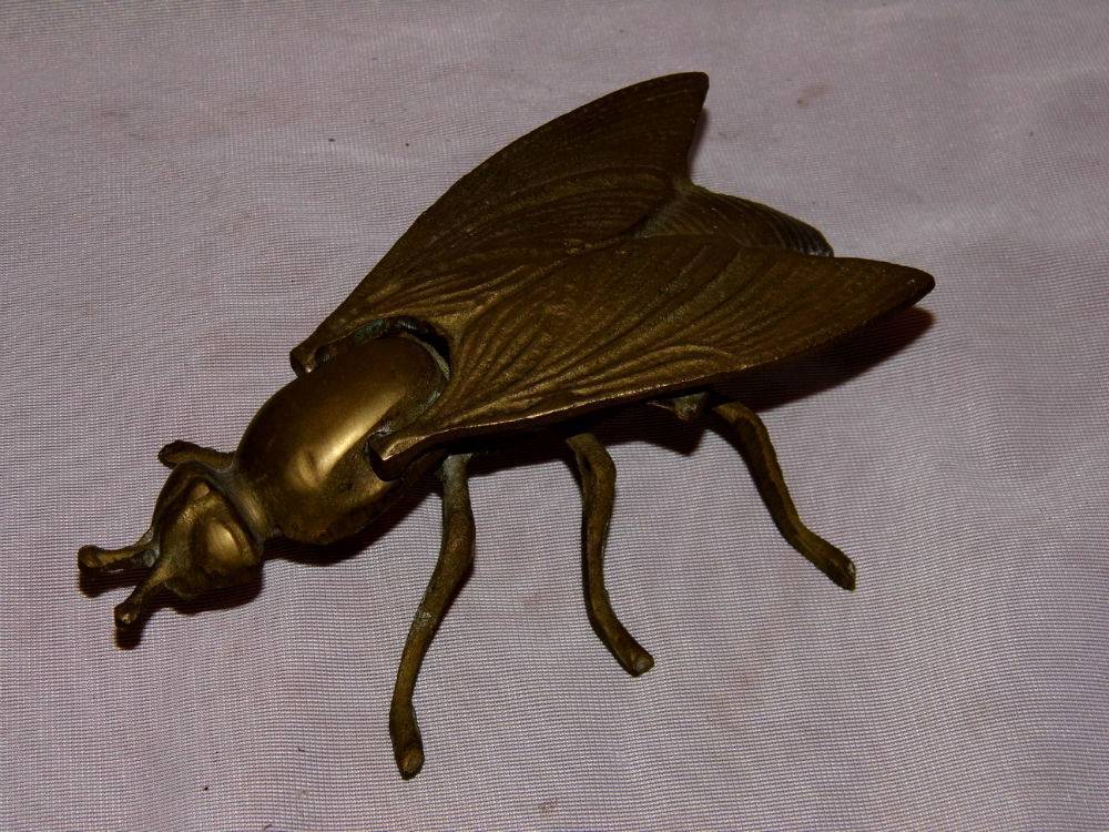 Cendrier mouche bronze vide poche vintage antiquité