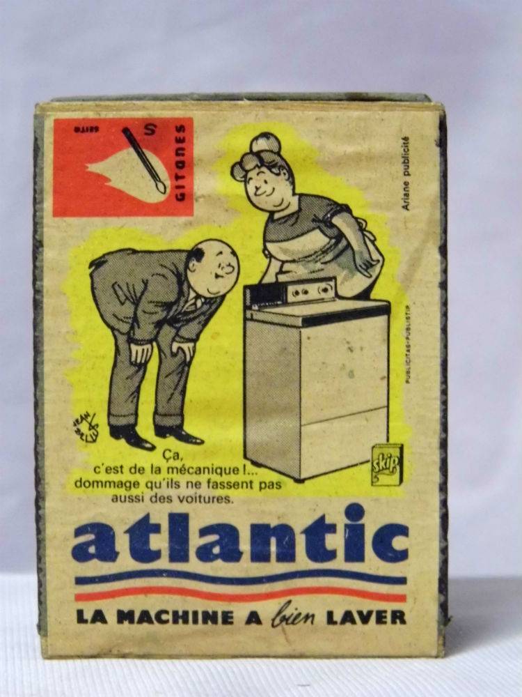 Grande boite d'allumettes ATLANTIC années 60 vintage