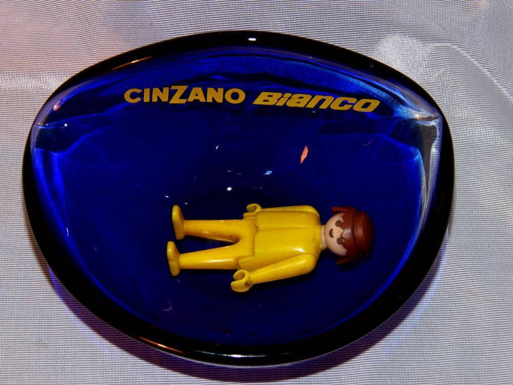 ANCIEN CENDRIER PUBLICITAIRE CINZANO BIANCO VIDE POCHE VINTAGE