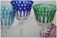 Série de 6 verres Roemer en cristal de Saint-Louis modèle Tommy