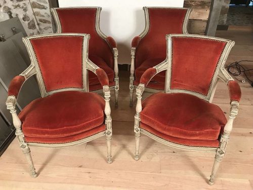 Quatre fauteuils de style Directoire