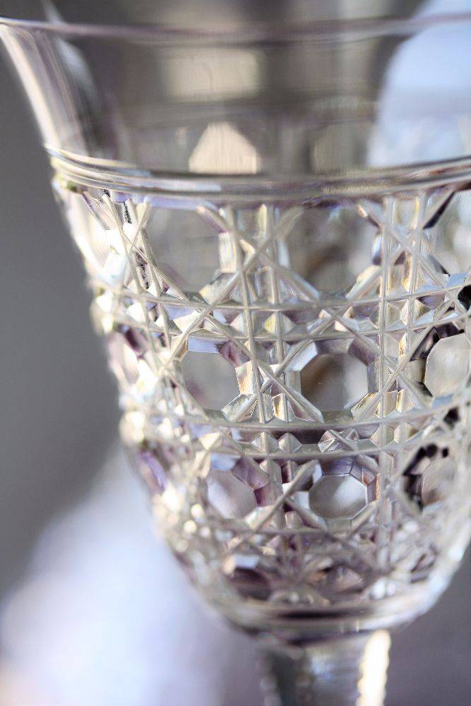 Série de 6 verres à vin cuit en cristal de Baccarat modèle Pontarlier