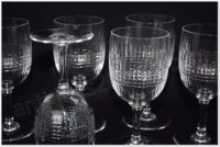 Série de 6 verres à eau en cristal de Baccarat modèle Nancy