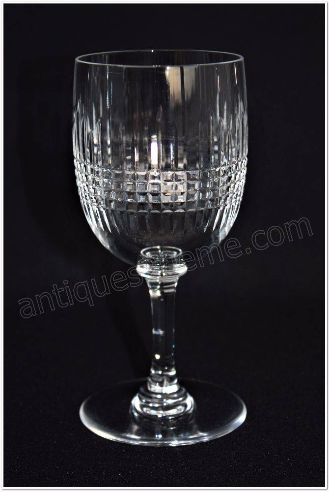 Série de 6 verres à eau en cristal de Baccarat modèle Nancy