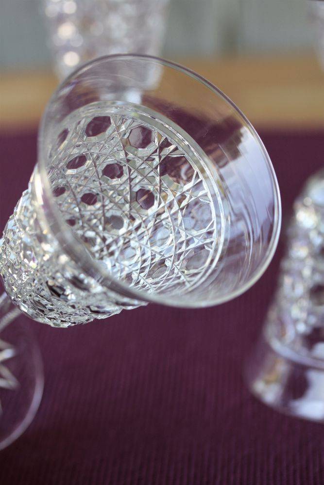 Série de 6 verres à eau en cristal de Baccarat modèle Pontarlier