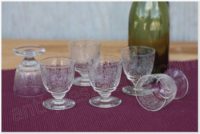 Série de 6 verres à liqueur en cristal de Baccarat modèle Lulli