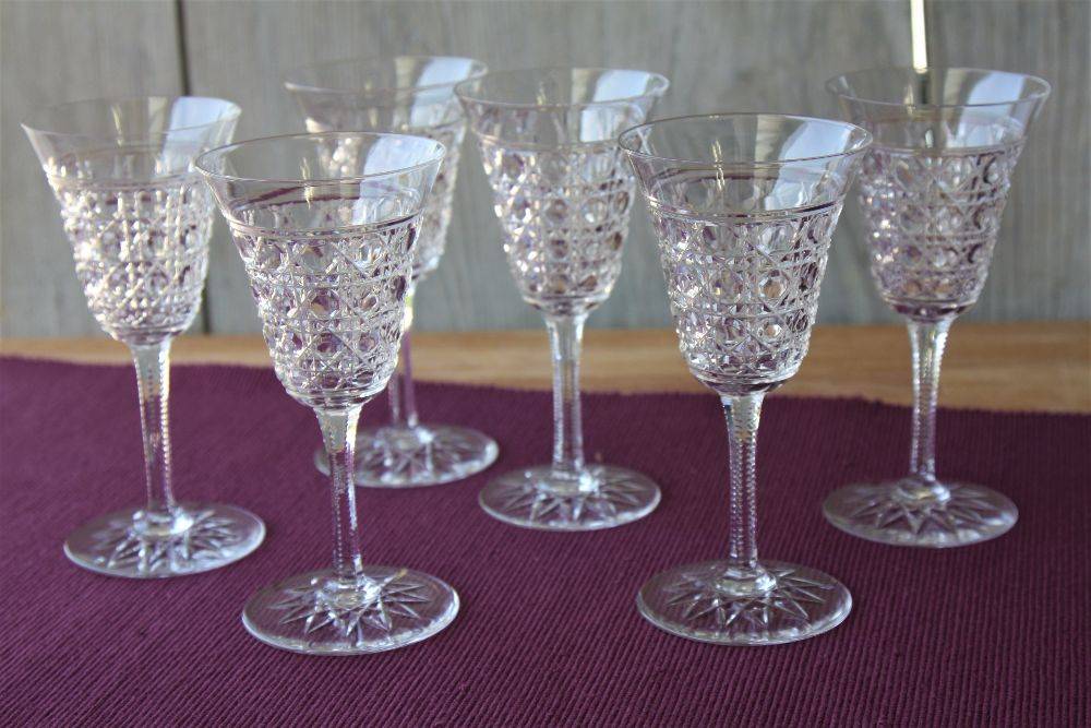 Série de 6 verres à eau en cristal de Baccarat modèle Pontarlier