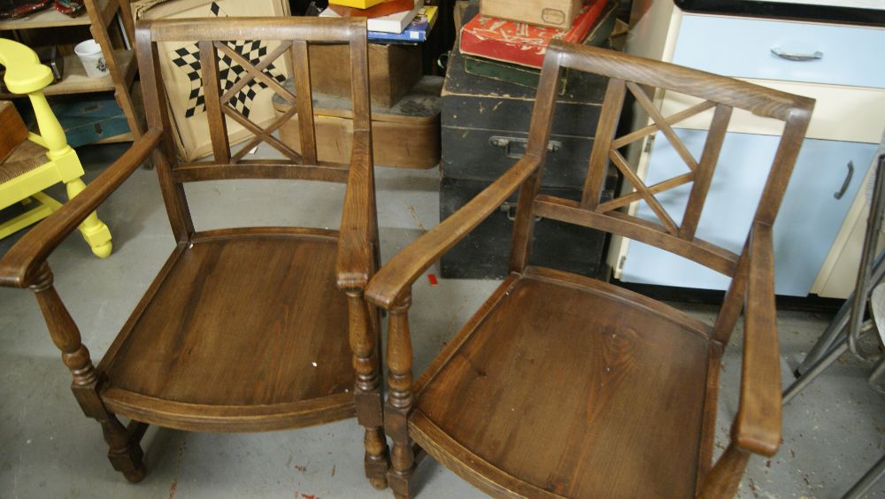 paire de fauteuil bois ancien