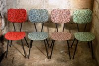 Ensemble de 4 chaises de cuisine vintage