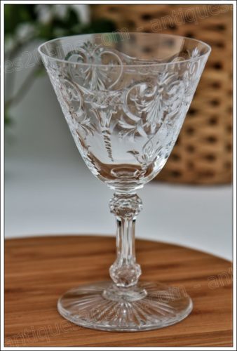 Rare verre à vin en cristal du service Baccarat Marennes, Baccarat crystal wine glass