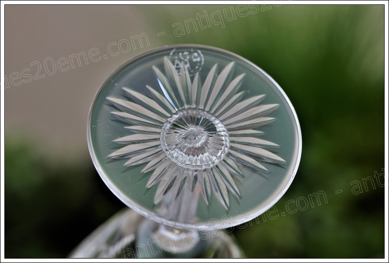 Rare verre à vin en cristal du service Baccarat Marennes, Baccarat crystal wine glass